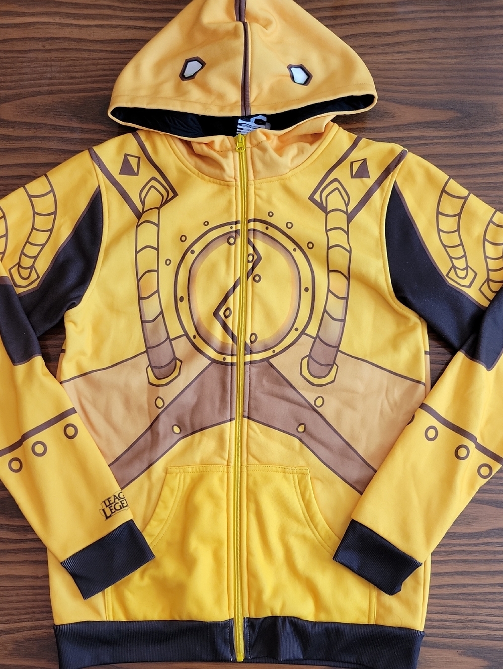 Riot Games Men's "League of Legends" Blitzcrank Yellow Full-Zip Hoodie | Size: M
